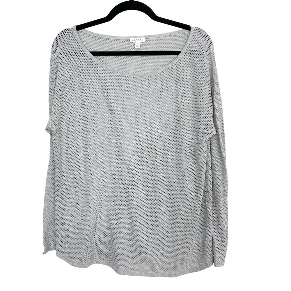 Soft Joie Benton Mesh Top in Heather Grey Gray Small S Lightweight Long Sleeve